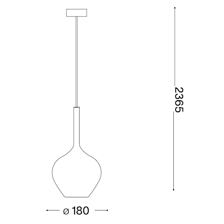Ideal Lux - Pendel på kabel KALIQUE 1xE27/42W/230V Ø 18 cm röktonad koppar