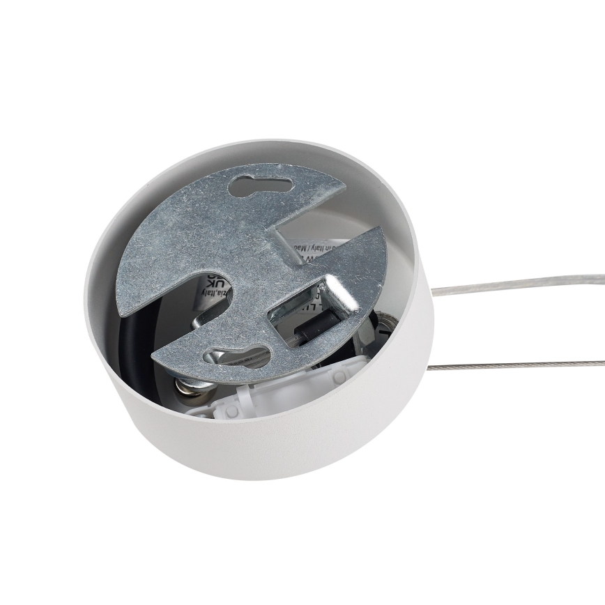 Ideal Lux - Pendel på kabel MAPA 1xE27/42W/230V Ø 20 cm vit