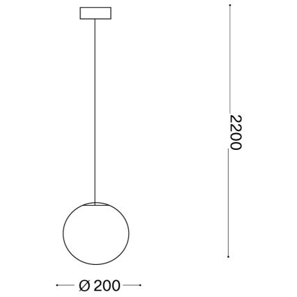 Ideal Lux - Pendel på kabel MAPA 1xE27/42W/230V Ø 20 cm vit