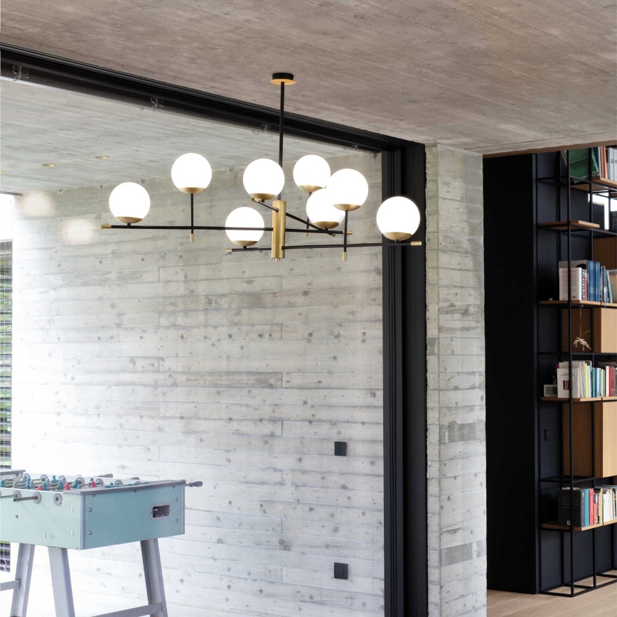 Ideal Lux - Pendelkrona GOURMET 9xE14/28W/230V diameter 131,5 cm guld