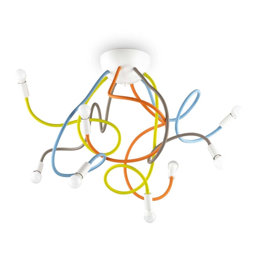 Ideal Lux - Pendelkrona MULTIFLEX 8xE14/28W/230V