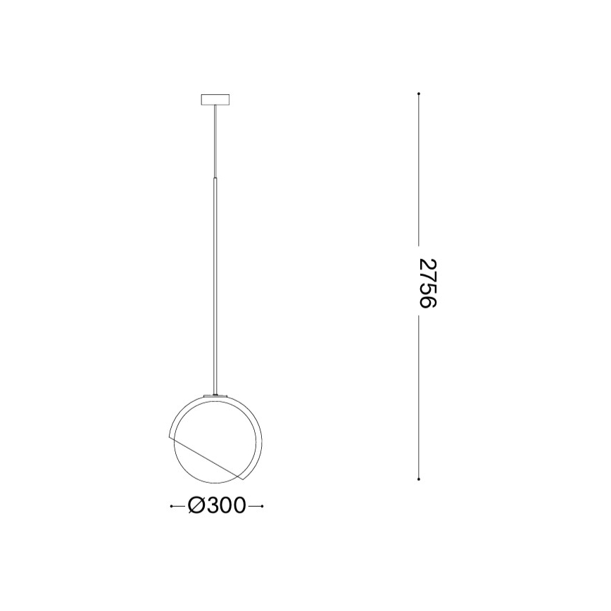 Ideal Lux - Takpendel på vajer BLOOM 1xE27/42W/230V Ø 30 cm guld/rökbeige