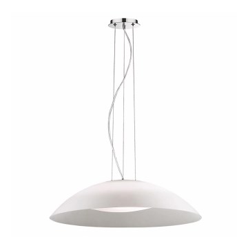 Ideal Lux - Pendellampa LENA med vajer 3xE27/60W/230V Ø 64 cm vit
