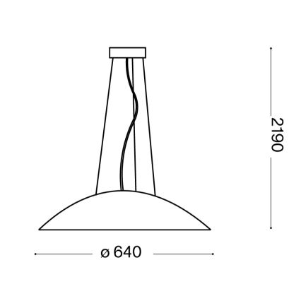 Ideal Lux - Pendellampa LENA med vajer 3xE27/60W/230V Ø 64 cm vit