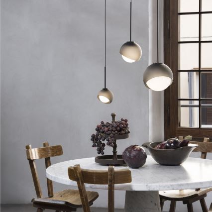 Ideal Lux - Pendellampa med kabel BLOOM 1xE27/42W/230V Ø 22 cm svart