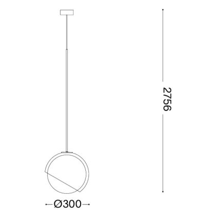 Ideal Lux - Pendellampa med kabel BLOOM 1xE27/42W/230V Ø 30 cm svart