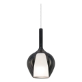 Ideal Lux - Pendellampa med kabel KALIQUE 1xE27/42W/230V Ø 18 cm rökfärgad svart