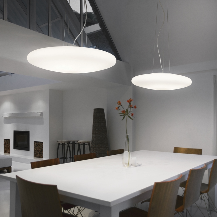 Ideal Lux - Pendellampa med kabel SMARTIES 3xE27/42W/230V 50 cm vit