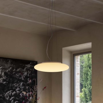 Ideal Lux - Pendellampa med vajer 3xE27/42W/230V Ø 42,5 cm vit