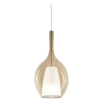 Ideal Lux - Pendellampa på vajer KALIQUE 1xE27/42W/230V Ø 18 cm rökbeige