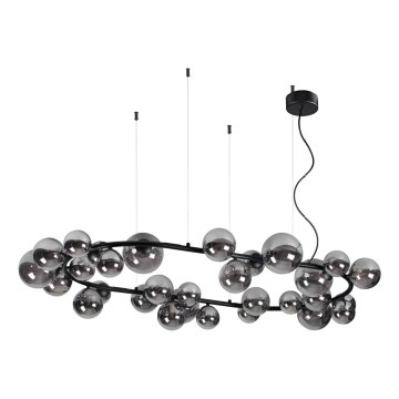 Ideal Lux - PERLAGE LED-ljuskrona på vajer 30xG9/3W/230V 143 cm svart/rökfärgad