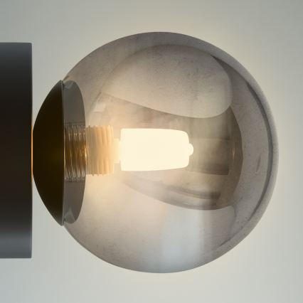 Ideal Lux - LED-vägglampa PERLAGE 1xG9/3W/230V svart/rökfärgad