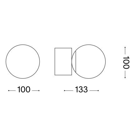 Ideal Lux - LED-vägglampa PERLAGE 1xG9/3W/230V svart/rökfärgad