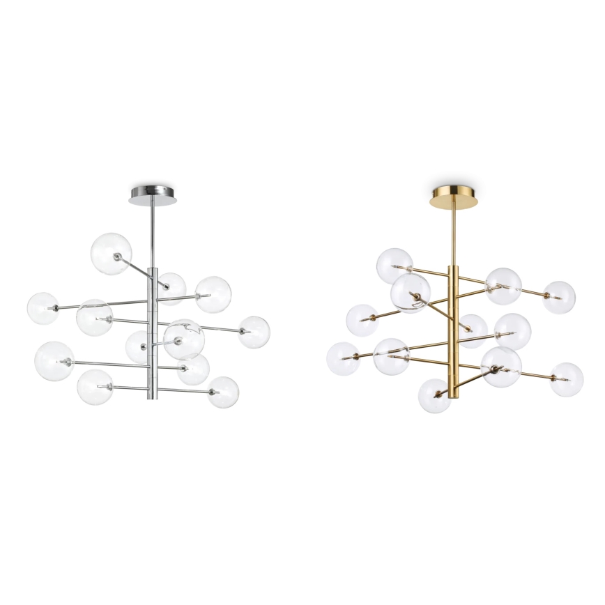 Ideal Lux - Reservskärm för ljuskrona och lampa EQUINOXE Ø 15 cm i klart glas