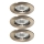 Ideal Lux - Set om 3 infällda takarmaturer JAZZ 1xGU10/50W/230V Ø 7,7 cm brons