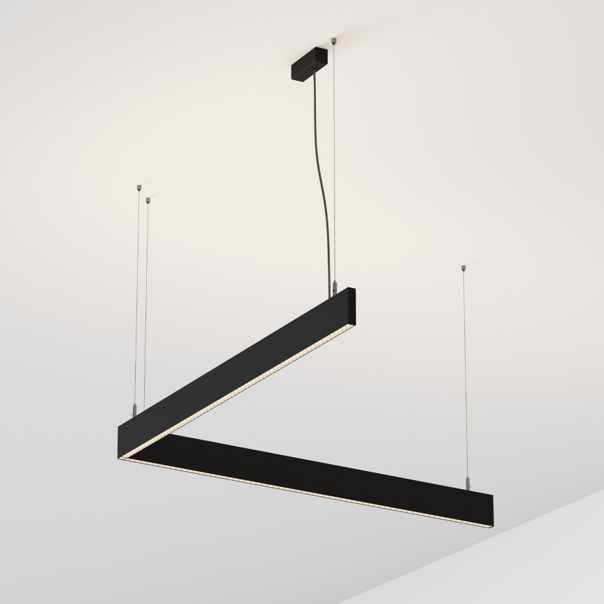 Ideal Lux - STEEL LED-hänglampa på vajer LED/29W/230V 3000K CRI 90 120 cm svart