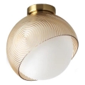 Ideal Lux - Taklampa BLOOM 1xE27/42W/230V Ø 22 cm guld/rökbeige