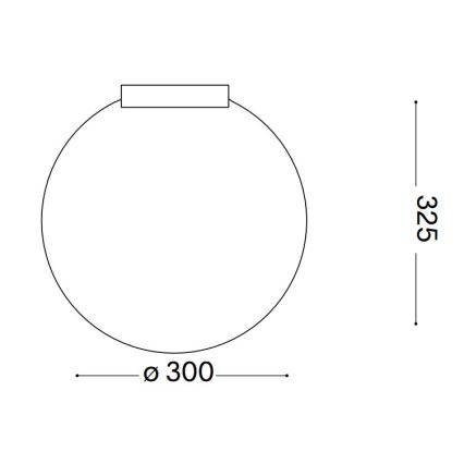 Ideal Lux - Taklampa CARTA 1xE27/25W/230V diameter 30 cm vit