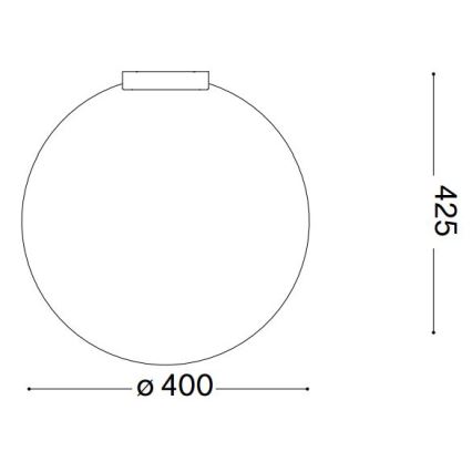 Ideal Lux - Taklampa CARTA 1xE27/25W/230V diameter 40 cm vit