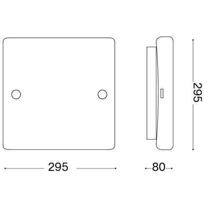 Ideal Lux - Taklampa CELINE 2xE27/60W/230V 29,5x29,5 vit