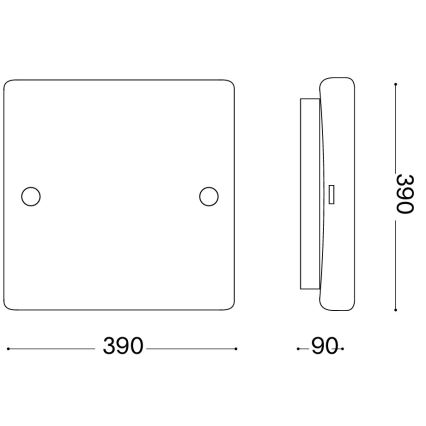 Ideal Lux - Taklampa CELINE 3xE27/60W/230V 39x39 vit