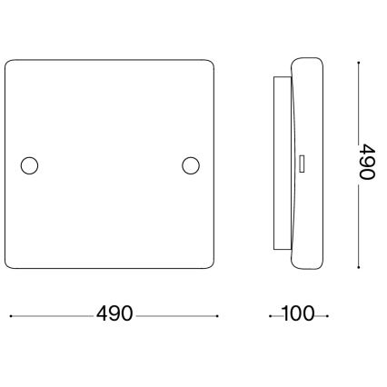 Ideal Lux - Taklampa CELINE 4xE27/60W/230V 49x49 vit