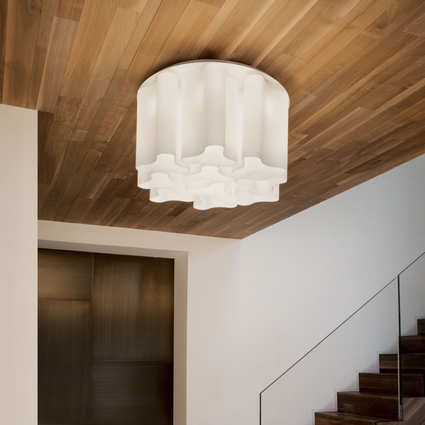 Ideal Lux - Taklampa COMPO 10xE27/52W/230V Ø 73,5 cm vit