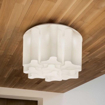 Ideal Lux - Taklampa COMPO 6xE27/52W/230V Ø 56 cm vit
