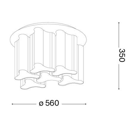 Ideal Lux - Taklampa COMPO 6xE27/52W/230V Ø 56 cm vit