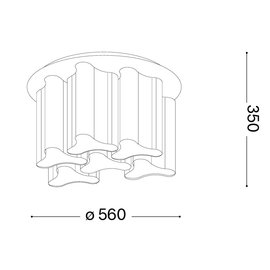 Ideal Lux - Taklampa COMPO 6xE27/52W/230V Ø 56 cm vit