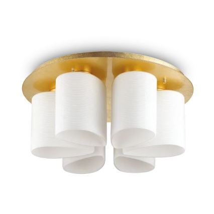 Ideal Lux - Taklampa DAISY 6xE27/52W/230V diameter 60 cm guld/vit