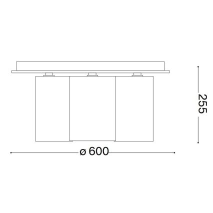 Ideal Lux - Taklampa DAISY 6xE27/52W/230V diameter 60 cm guld/vit