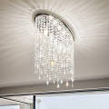 Ideal Lux - Taklampa i kristall RAIN 3xE14/40W/230V, polerad krom