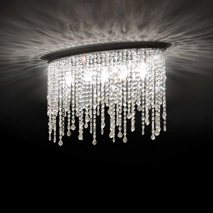 Ideal Lux - Taklampa i kristall RAIN 3xE14/40W/230V, polerad krom