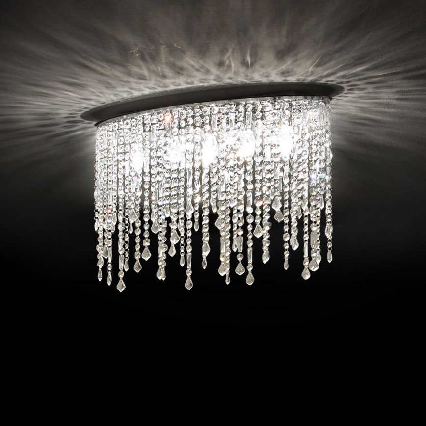 Ideal Lux - Taklampa i kristall RAIN 3xE14/40W/230V, polerad krom