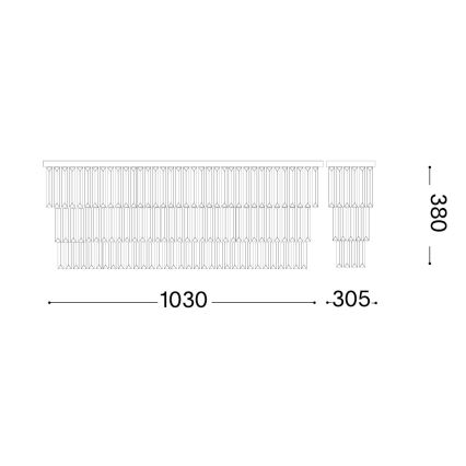 Ideal Lux - Taklampa MARTINEZ 8xE14/40W/230V guldfärgad