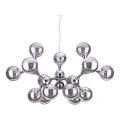 Ideal Lux - Taklampa med vajerupphängning NODI, 15 x E14, 28 W, 230 V, Ø 105 cm, polerad krom
