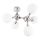 Ideal Lux - Taklampa NODI 5xE14/28W/230V skinande krom/vit