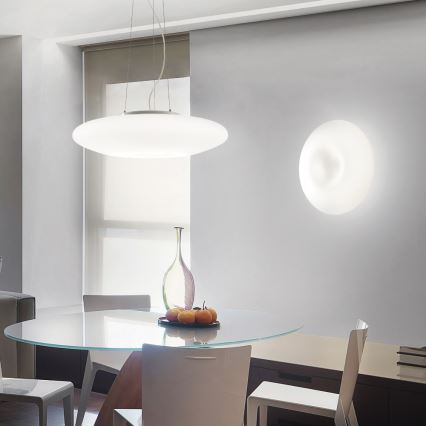 Ideal Lux - Taklampa på vajer GLORY 5xE27/60W/230V Ø 60 cm vit