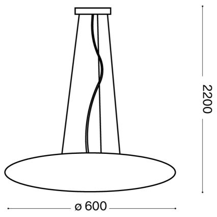 Ideal Lux - Taklampa på vajer GLORY 5xE27/60W/230V Ø 60 cm vit