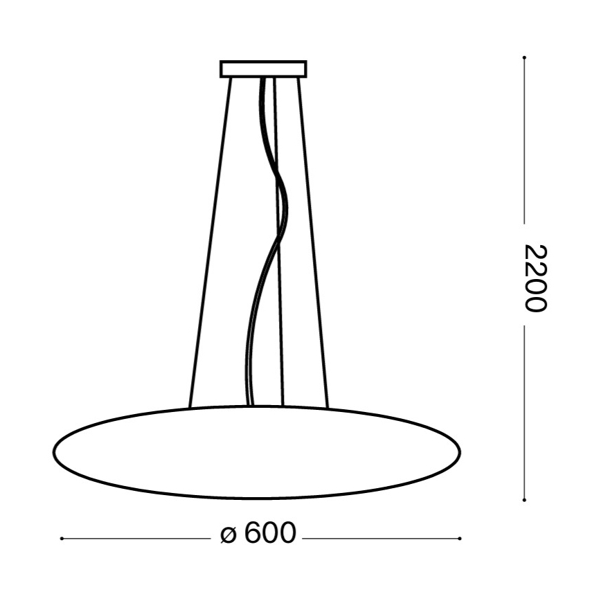 Ideal Lux - Taklampa på vajer GLORY 5xE27/60W/230V Ø 60 cm vit