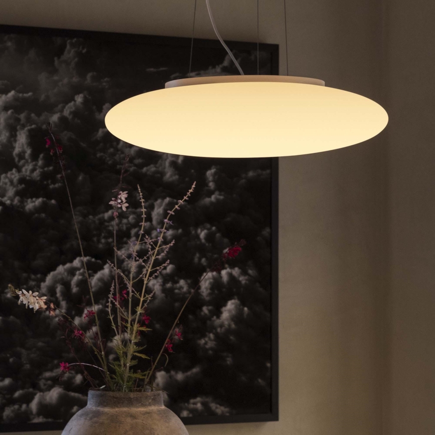 Ideal Lux - Taklampa på vajer SMARTIES 5xE27/42W/230V Ø 60 cm vit