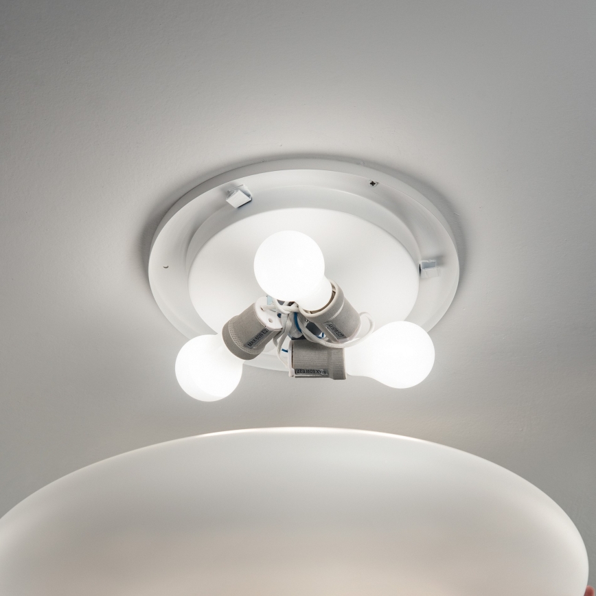 Ideal Lux - Taklampa SMARTIES 2xE27/42W/230V diam. 42,5 cm vit