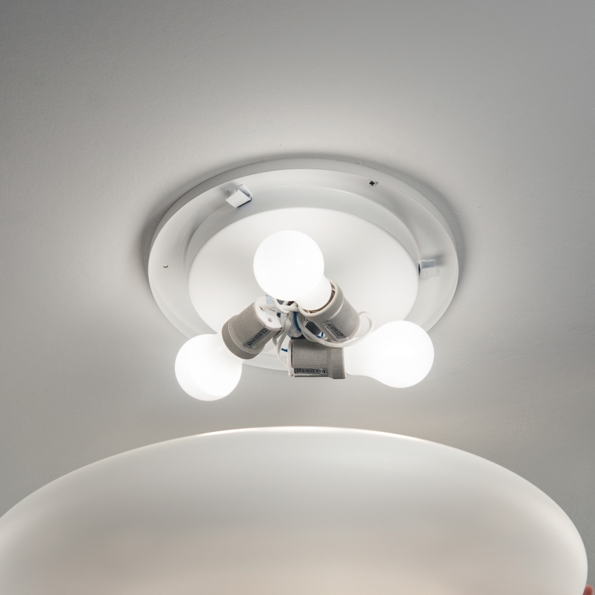 Ideal Lux - Taklampa SMARTIES 3xE27/42W/230V, Ø 50 cm, vit