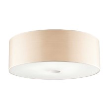 Ideal Lux - Taklampa WOODY 4xE27/60W/230V diameter 50 cm beige