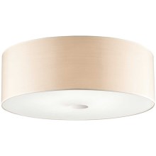 Ideal Lux - Taklampa WOODY 5xE27/60W/230V diameter 60 cm beige