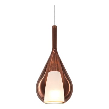 Ideal Lux - Takpendel med sladd KALIQUE 1xE27/42W/230V Ø 18 cm rökfärgad koppar