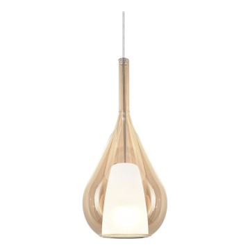 Ideal Lux - Takpendel på kabel KALIQUE 1xE27/42W/230V Ø 18 cm rökbeige