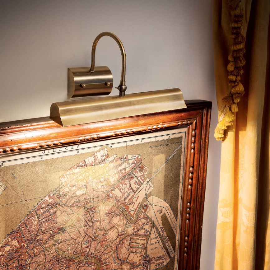 Ideal Lux - Tavellampa RETRO 2xE14/28W/230V mässing