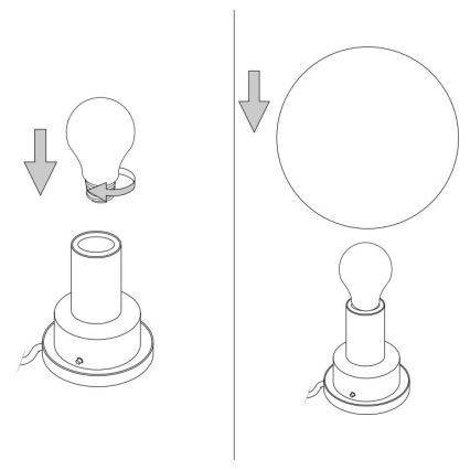 Ideal Lux - Universellt ersättningsglas MAPA E27 Ø 20 cm vit